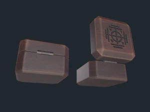 Wooden dice box 3D Model