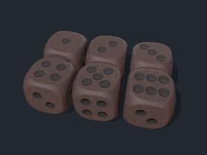 Wooden dice box Modèle 3D