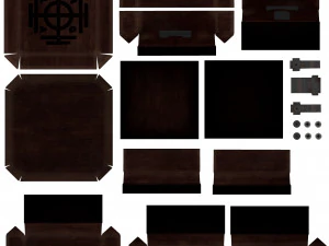 Wooden dice box 3D Model