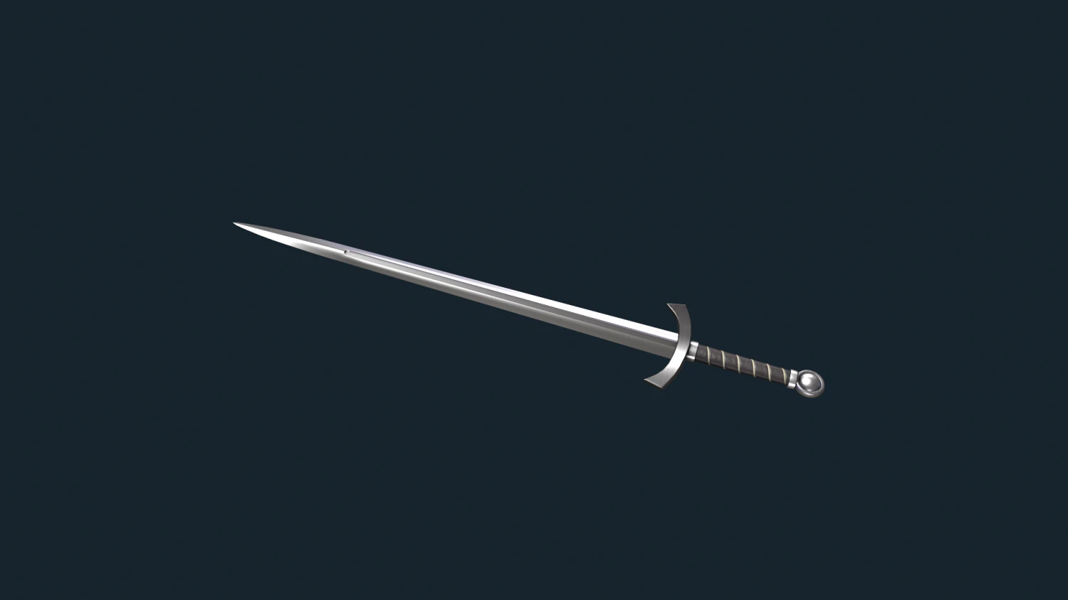 Low-poly sword 3D Model .c4d .max .obj .3ds .fbx .stl .blend