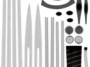 Low-poly sword 3D Model