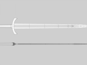 Low-poly sword 3Dモデル