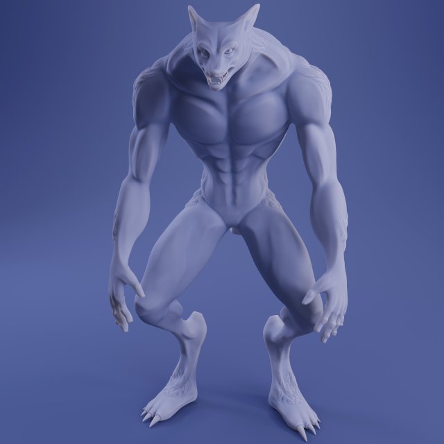 werefox 3d print model 3D 打印模型 .c4d .max .obj .3ds .fbx .stl .blend 