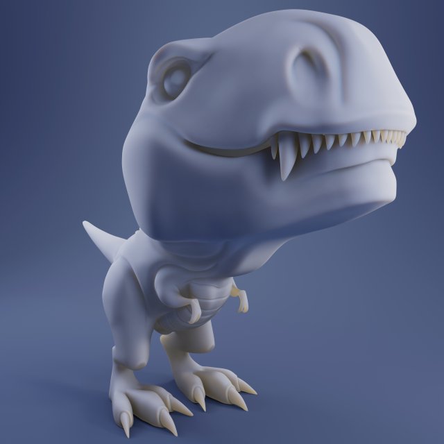 t-rex rexi - 3d print model Modèles 3D en vedette .c4d .max .obj .3ds .fbx .stl .blend 