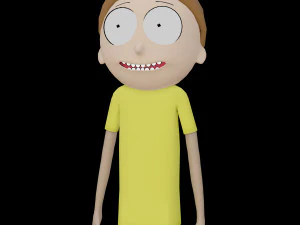 Morty manipulierte Low-Poly-Pbr 3D Modell