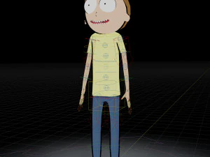 morty rigged low poly pbr 3D Model