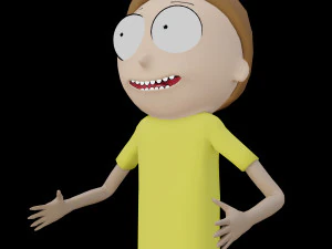 morty rigged low poly pbr 3D Model