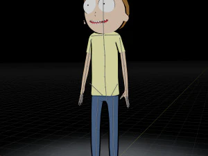 morty rigged low poly pbr 3D Model