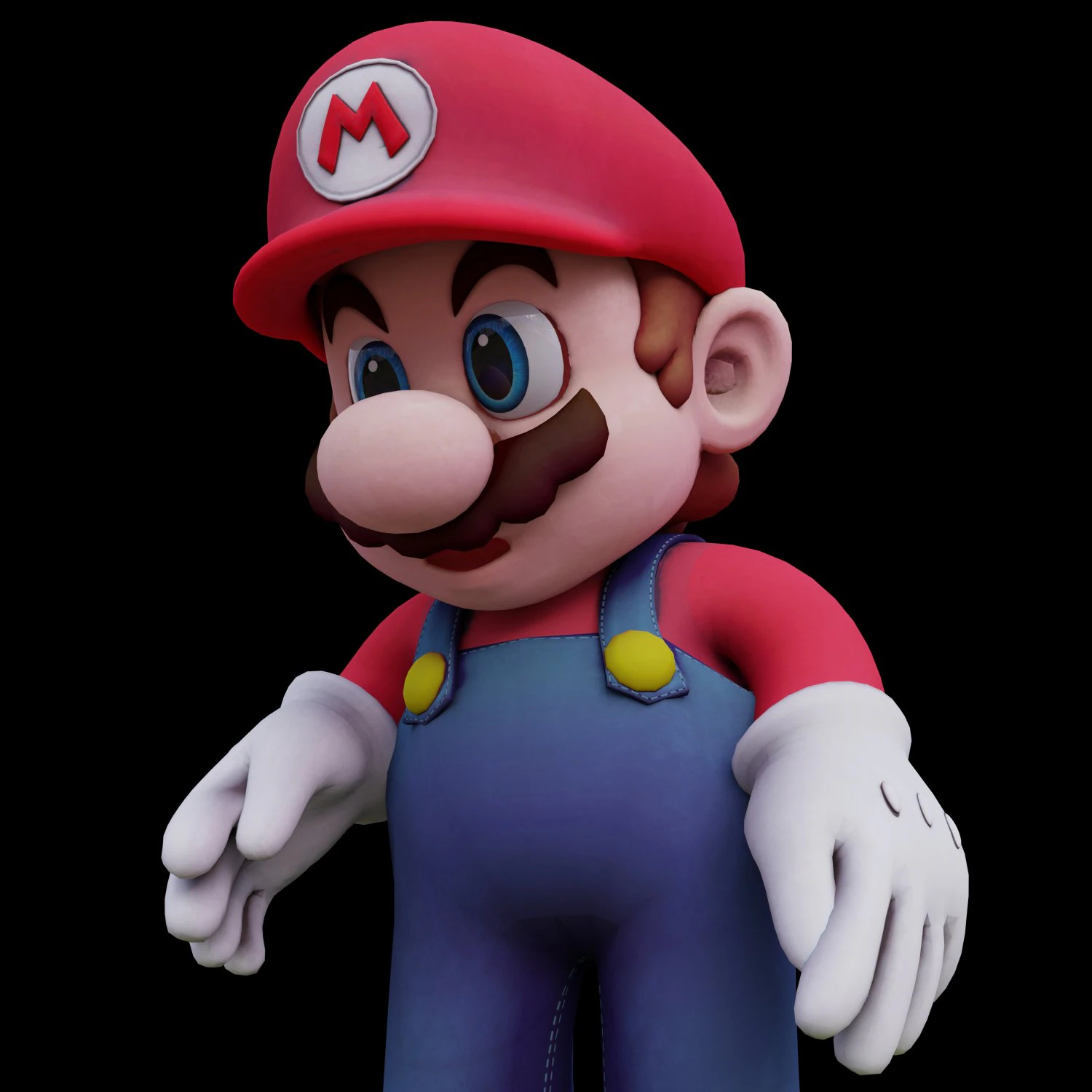 mario bros rigged low-poly 3D Model .c4d .max .obj .3ds .fbx .stl .blend 
