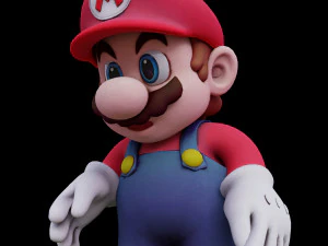 mario bros truccato low-poly Modello 3D