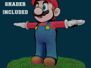 mario bros rigged low-poly Model 3D
