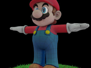 mario bros rigged low-poly Model 3D
