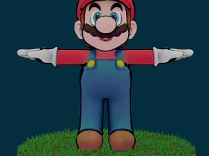 mario bros rigged low-poly 3D Model