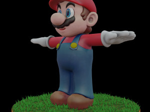 mario bros rigged low-poly Model 3D