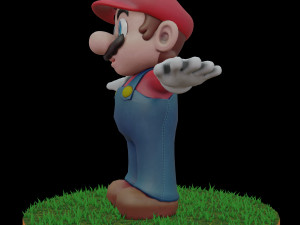 mario bros rigged low-poly Model 3D