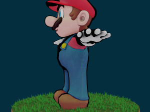 mario bros rigged low-poly Model 3D