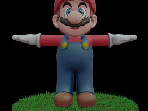 mario bros rigged low-poly 3D Model