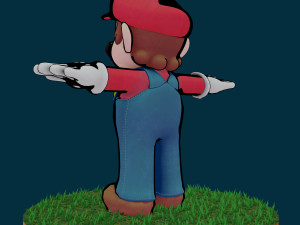 mario bros rigged low-poly Model 3D
