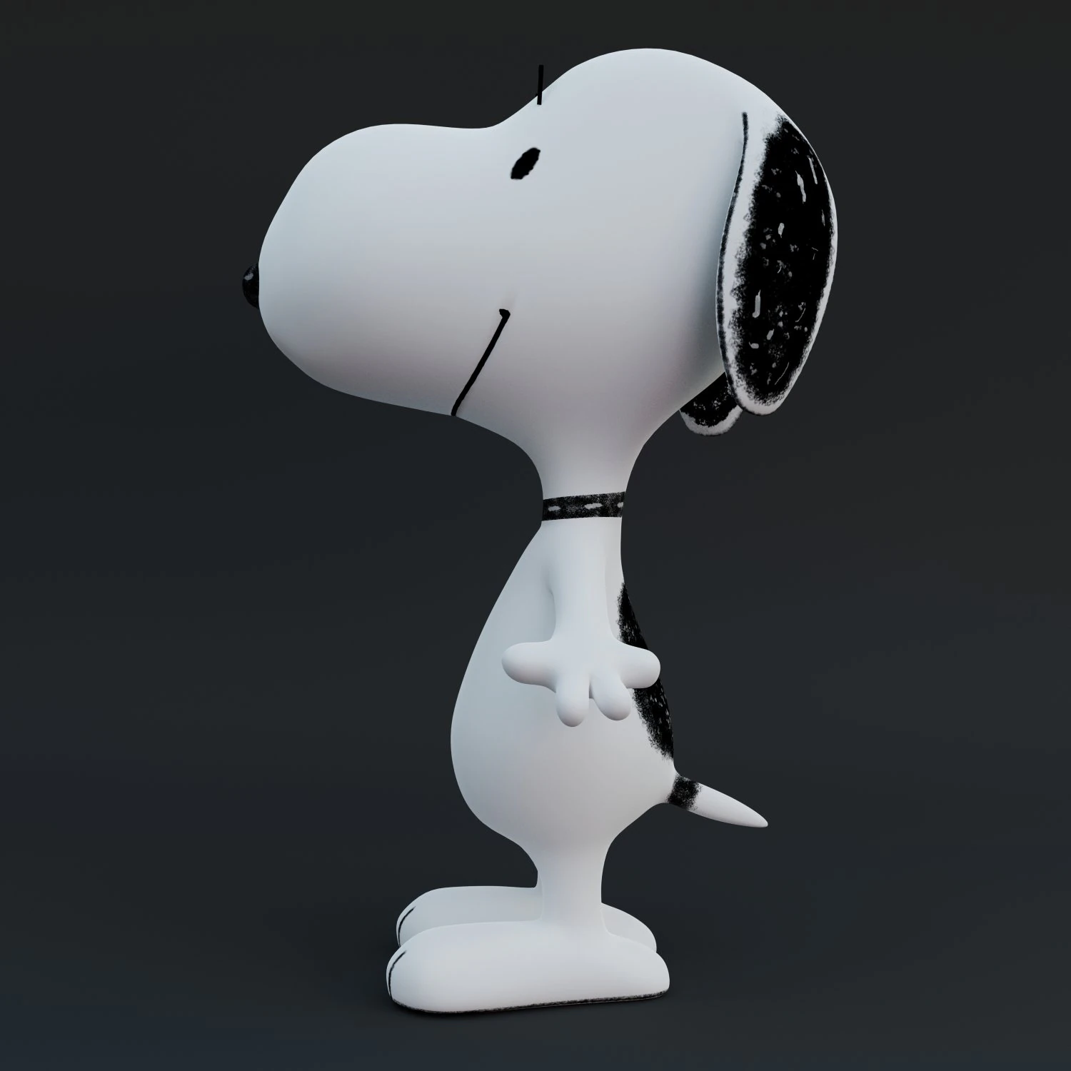 snoopy classic rigged low-poly 3D Model .c4d .max .obj .3ds .fbx .stl .blend