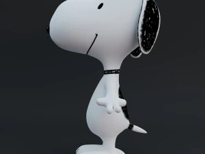 Snoopy Classic manipuliertes Low-Poly 3D Modell