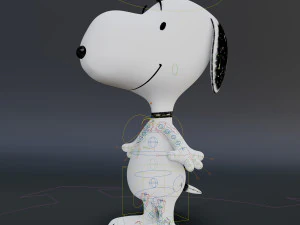 snoopy classic rigged low-poly 3D Model