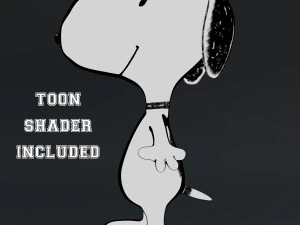 snoopy classic rigged low-poly 3D Model
