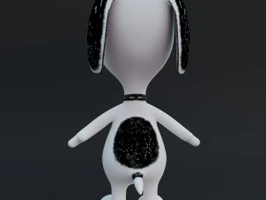 snoopy classic rigged low-poly 3D Model