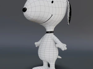 snoopy classic rigged low-poly 3D Model