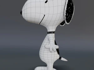 snoopy classic rigged low-poly 3D Model