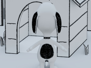 snoopy classic rigged low-poly 3D 模型
