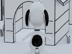 snoopy classic rigged low-poly 3D Model