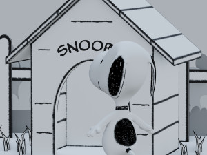 snoopy classic rigged low-poly 3D 模型