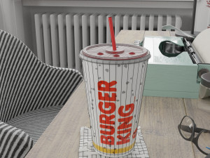 burger king photorealistic pbr cup low-poly 3D Model