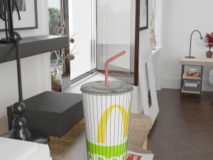 mcdonalds photorealistic pbr cup low-poly Modelo 3D