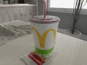 mcdonalds photorealistic pbr cup low-poly Modelo 3D