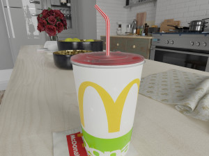 mcdonalds photorealistic pbr cup low-poly Modelo 3D