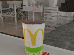 mcdonalds photorealistic pbr cup low-poly Modelo 3D