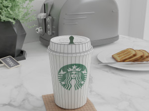 starbucks photorealistic pbr cup low-poly 3D Модель