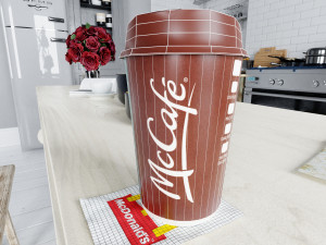 mccafe cup photorealistic pbr low-poly Modelo 3D