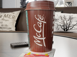 mccafe cup photorealistic pbr low-poly Modelo 3D