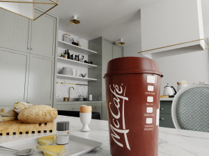 mccafe cup photorealistic pbr low-poly Modelo 3D