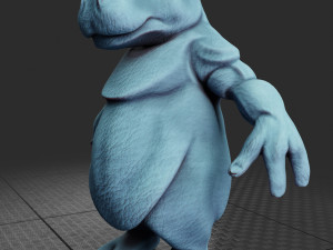 hippo creature rigged low poly pbr 3Dモデル