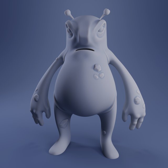 hugo the monster - 3d print model Modello di stampa 3D .c4d .max .obj .3ds .fbx .stl .blend 