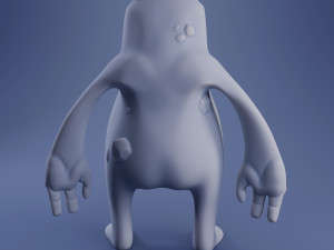 hugo the monster - 3d print model Modello di stampa 3D