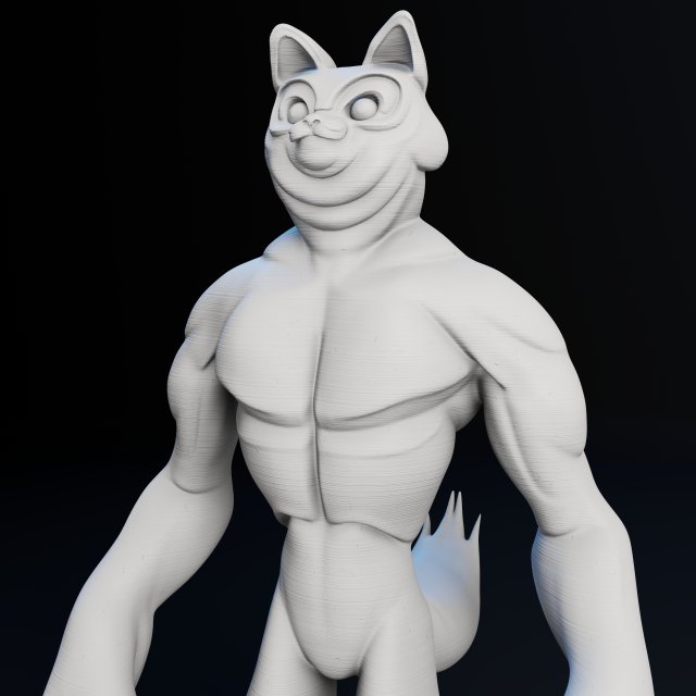 kitty cat dude - 3d print model 3D Принт Модель .c4d .max .obj .3ds .fbx .stl .blend 