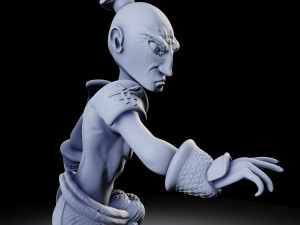samurai 4 poses - 3d print models Modelo de impresión 3D