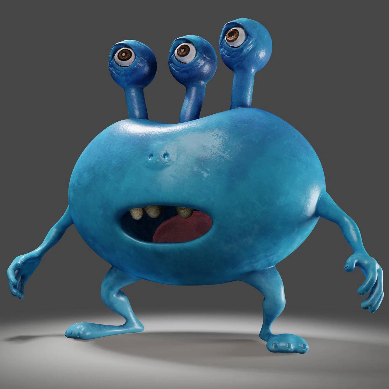 3 eyes monster - 3d print model 3D Print Model .c4d .max .obj .3ds .fbx .stl .blend 