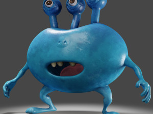 3 eyes monster - 3d print model Modelo de Impressão 3D