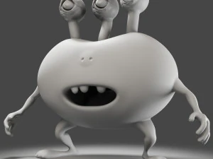 3 eyes monster - 3d print model 3D Print Model