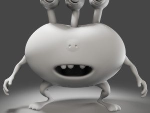 3 eyes monster - 3d print model 3D Принт Модель